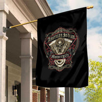 American Indian Skull Motorcycle Vintage Motorbike Engine Garden Flag - Wonder Print Shop