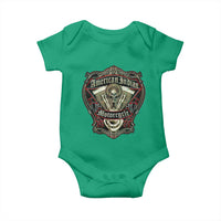 American Indian Skull Motorcycle Vintage Motorbike Engine Baby Onesie - Wonder Print Shop