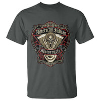 American Indian Skull Motorcycle Vintage Motorbike Engine T Shirt - Wonder Print Shop