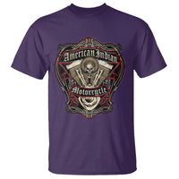American Indian Skull Motorcycle Vintage Motorbike Engine T Shirt - Wonder Print Shop
