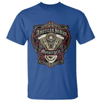 American Indian Skull Motorcycle Vintage Motorbike Engine T Shirt - Wonder Print Shop
