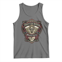 American Indian Skull Motorcycle Vintage Motorbike Engine Tank Top - Wonder Print Shop