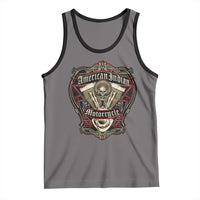 American Indian Skull Motorcycle Vintage Motorbike Engine Tank Top - Wonder Print Shop