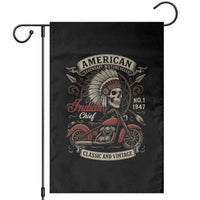 American Legendary Motorcycle Indian Chief Garden Flag No 1 Classic And Vintage Skull - Wonder Print Shop