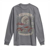 American Legendary Motorcycle Indian Chief Long Sleeve Shirt No 1 Classic And Vintage Skull - Wonder Print Shop