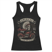 American Legendary Motorcycle Indian Chief Racerback Tank Top No 1 Classic And Vintage Skull - Wonder Print Shop