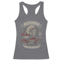 American Legendary Motorcycle Indian Chief Racerback Tank Top No 1 Classic And Vintage Skull - Wonder Print Shop