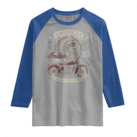 American Legendary Motorcycle Indian Chief Raglan Shirt No 1 Classic And Vintage Skull - Wonder Print Shop