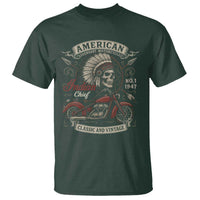 American Legendary Motorcycle Indian Chief T Shirt No 1 Classic And Vintage Skull - Wonder Print Shop