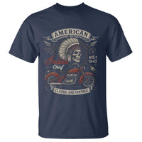 American Legendary Motorcycle Indian Chief T Shirt No 1 Classic And Vintage Skull - Wonder Print Shop
