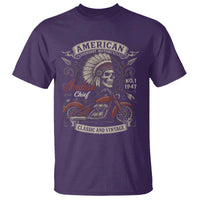 American Legendary Motorcycle Indian Chief T Shirt No 1 Classic And Vintage Skull - Wonder Print Shop