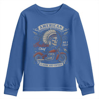 American Legendary Motorcycle Indian Chief Youth Sweatshirt No 1 Classic And Vintage Skull - Wonder Print Shop