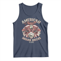 American Legendary Motorcycle Indian Biker Club Tank Top Vintage Motorbike Engine Native American Skull - Wonder Print Shop