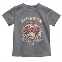 American Legendary Motorcycle Indian Biker Club Toddler T Shirt Vintage Motorbike Engine Native American Skull - Wonder Print Shop
