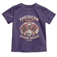 American Legendary Motorcycle Indian Biker Club Toddler T Shirt Vintage Motorbike Engine Native American Skull - Wonder Print Shop