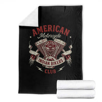 American Motorcycle Indian Biker Club Throw Blanket Vintage Motorbike Engine - Wonder Print Shop