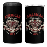 American Motorcycle Indian Biker Club 4 in 1 Can Cooler Tumbler Vintage Motorbike Engine - Wonder Print Shop