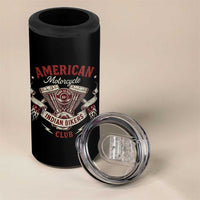 American Motorcycle Indian Biker Club 4 in 1 Can Cooler Tumbler Vintage Motorbike Engine - Wonder Print Shop