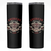 American Motorcycle Indian Biker Club Skinny Tumbler Vintage Motorbike Engine - Wonder Print Shop