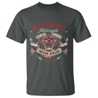 American Motorcycle Indian Biker Club T Shirt Vintage Motorbike Engine - Wonder Print Shop