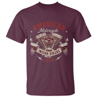 American Motorcycle Indian Biker Club T Shirt Vintage Motorbike Engine - Wonder Print Shop