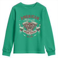 American Motorcycle Indian Biker Club Youth Sweatshirt Vintage Motorbike Engine - Wonder Print Shop