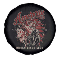 American Legendary Motorcycle Indian Biker Club Spare Tire Cover Vintage Native American Skull - Wonder Print Shop