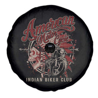American Legendary Motorcycle Indian Biker Club Spare Tire Cover Vintage Native American Skull - Wonder Print Shop