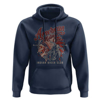 American Legendary Motorcycle Indian Biker Club Hoodie Vintage Native American Skull - Wonder Print Shop