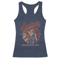 American Legendary Motorcycle Indian Biker Club Racerback Tank Top Vintage Native American Skull - Wonder Print Shop