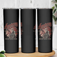 American Legendary Motorcycle Indian Biker Club Skinny Tumbler Vintage Native American Skull - Wonder Print Shop