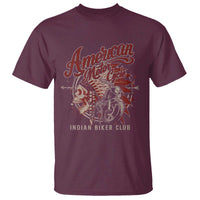 American Legendary Motorcycle Indian Biker Club T Shirt Vintage Native American Skull - Wonder Print Shop
