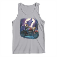 Native American Rider Tank Top Vintage Indian American Motorcycle Wolf - Wonder Print Shop