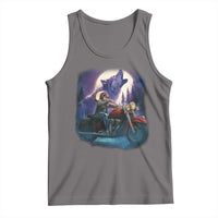 Native American Rider Tank Top Vintage Indian American Motorcycle Wolf - Wonder Print Shop