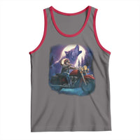 Native American Rider Tank Top Vintage Indian American Motorcycle Wolf - Wonder Print Shop