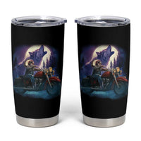 Native American Rider Tumbler Cup Vintage Indian American Motorcycle Wolf - Wonder Print Shop