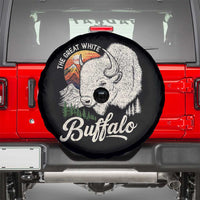 The Great White Buffalo Spare Tire Cover Native American Sacred Spirit Animal - Wonder Print Shop