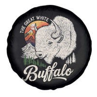 The Great White Buffalo Spare Tire Cover Native American Sacred Spirit Animal - Wonder Print Shop