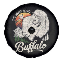 The Great White Buffalo Spare Tire Cover Native American Sacred Spirit Animal - Wonder Print Shop