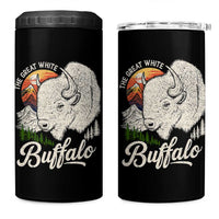 The Great White Buffalo 4 in 1 Can Cooler Tumbler Native American Sacred Spirit Animal - Wonder Print Shop