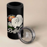 The Great White Buffalo 4 in 1 Can Cooler Tumbler Native American Sacred Spirit Animal - Wonder Print Shop