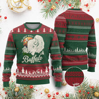The Great White Buffalo Ugly Christmas Sweater Native American Sacred Spirit Animal - Wonder Print Shop