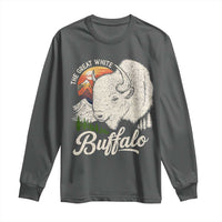 The Great White Buffalo Long Sleeve Shirt Native American Sacred Spirit Animal - Wonder Print Shop