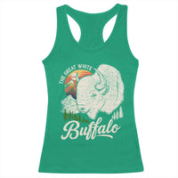 The Great White Buffalo Racerback Tank Top Native American Sacred Spirit Animal - Wonder Print Shop
