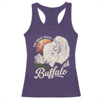 The Great White Buffalo Racerback Tank Top Native American Sacred Spirit Animal - Wonder Print Shop