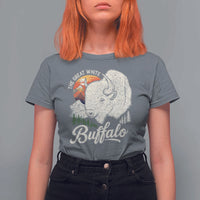 The Great White Buffalo T Shirt For Women Native American Sacred Spirit Animal - Wonder Print Shop