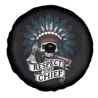 Native American Respect The Chief Spare Tire Cover Indian Tribal Skull Headdress - Wonder Print Shop