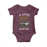Funny Off Road Car Baby Onesie A Little Dirt Never Hurt Mudder Trail - Wonder Print Shop