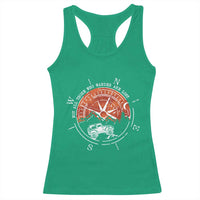 Not All Those Who Wander Are Lost Racerback Tank Top Compass Off Road Car - Wonder Print Shop