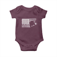 Off Road QUAD ATV Car Adventure Vintage American Flag Baby Onesie - Wonder Print Shop